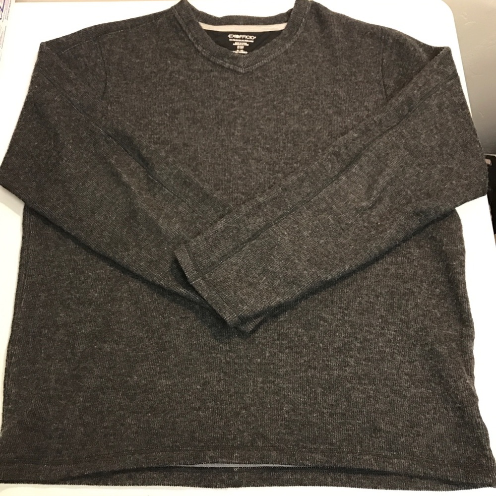 Exofficio Wool Blend Sweater Pullover Size XL Gray